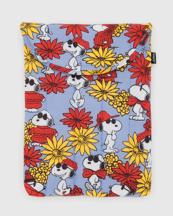 Baggu - Puffy Laptop Sleeve - 13/14 inch - Floral Snoopy