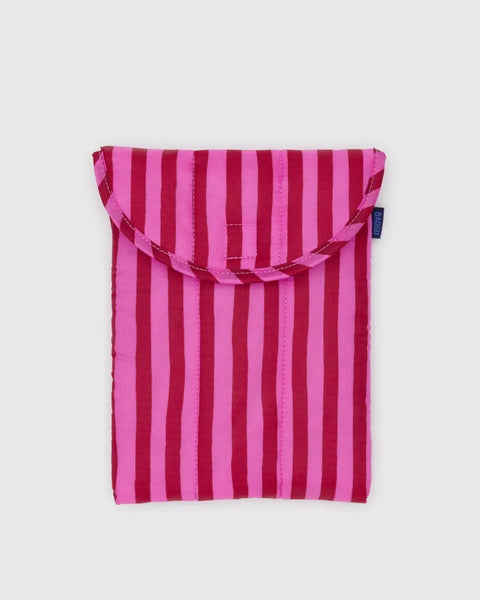 Baggu - Puffy Tablet Sleeve 8" - Pink & Red Painted Stripe