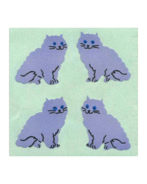 Stickermagic - Tear-off Stickers Square - Purple Cats