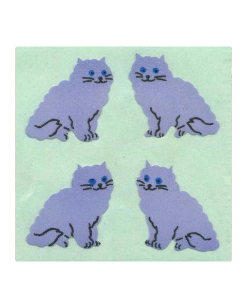 Stickermagic - Tear-off Stickers Square - Purple Cats