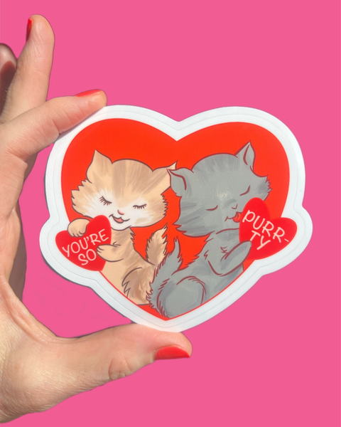 Astral Weekend - You're So Purr-Ty Cats Sticker