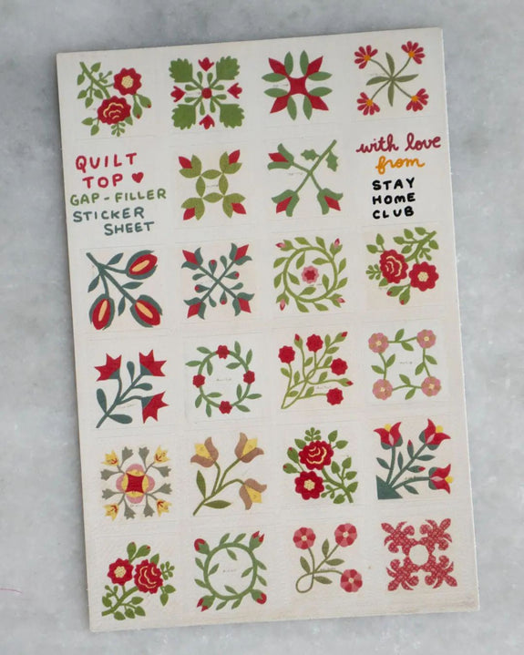 Stay home Club - Quilt Top Gap Filler Sticker Sheet