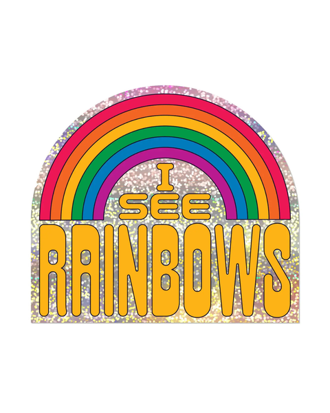 Red Cap Cards - I See Rainbows Sticker