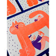 YUK FUN - Greetings card - Rainy Day Reading Cat