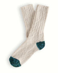 Thunders Love - Flammé Collection - Raw White & Turquoise Socks