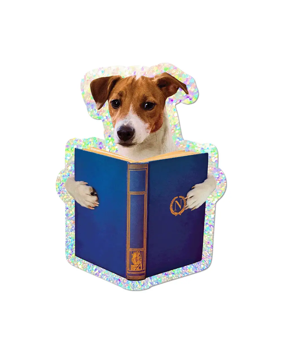 Apply Stickers - Reading Dog By Toiletpaper - Die-Cut Sticker