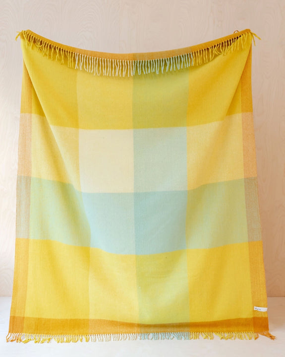 TBCo - Recycled Wool Blanket - Recycled Wool Blanket in Golden Herringbone Check