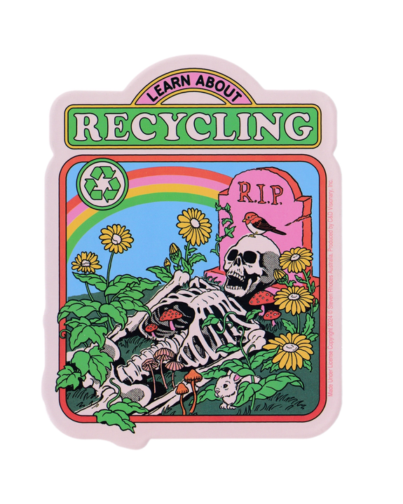 Steven Rhodes - Learn About Recycling - Sticker