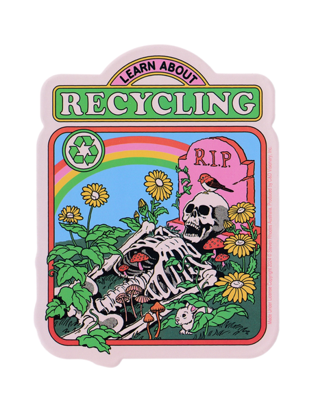Steven Rhodes - Learn About Recycling - Sticker
