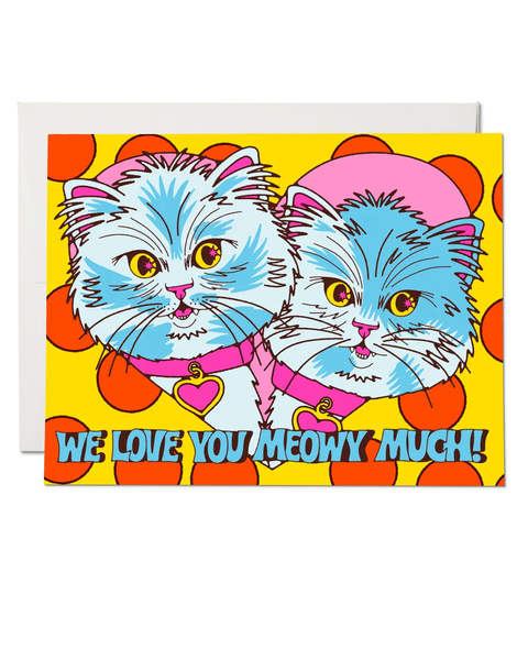Red Cap Cards - Meowy Much Card