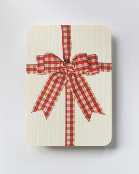 Canonbury Press - Gingham Bow Greeting Card