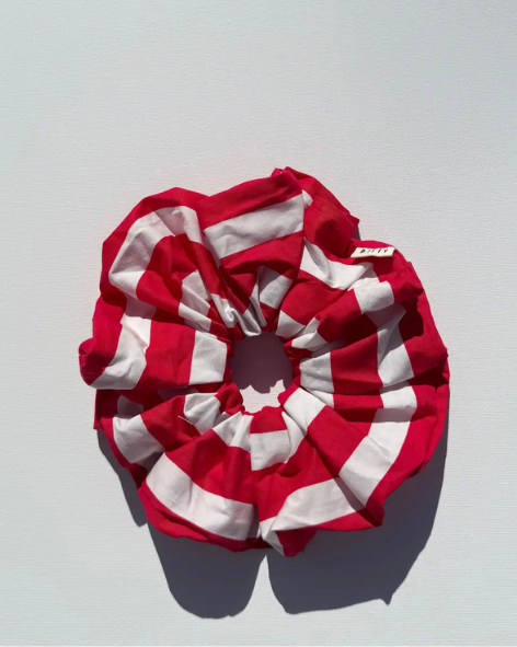 Billy Bamboo - XL Scrunchie - Red Apple Stripe