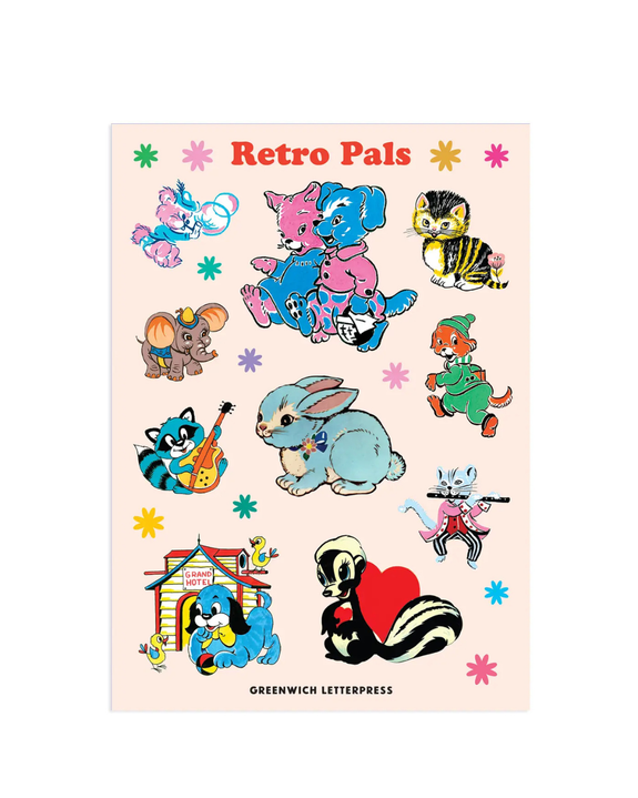 Greenwich Letterpress - Sticker Sheet - Retro Pals