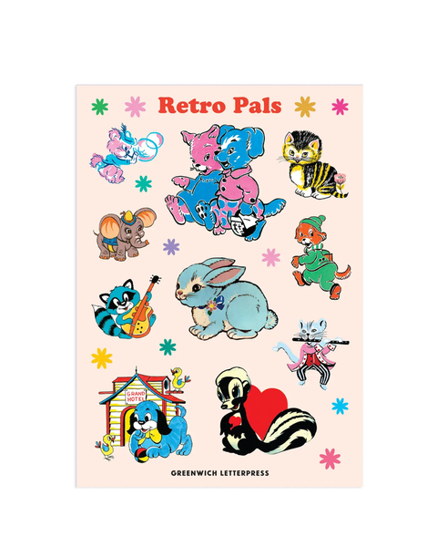 Greenwich Letterpress - Sticker Sheet - Retro Pals