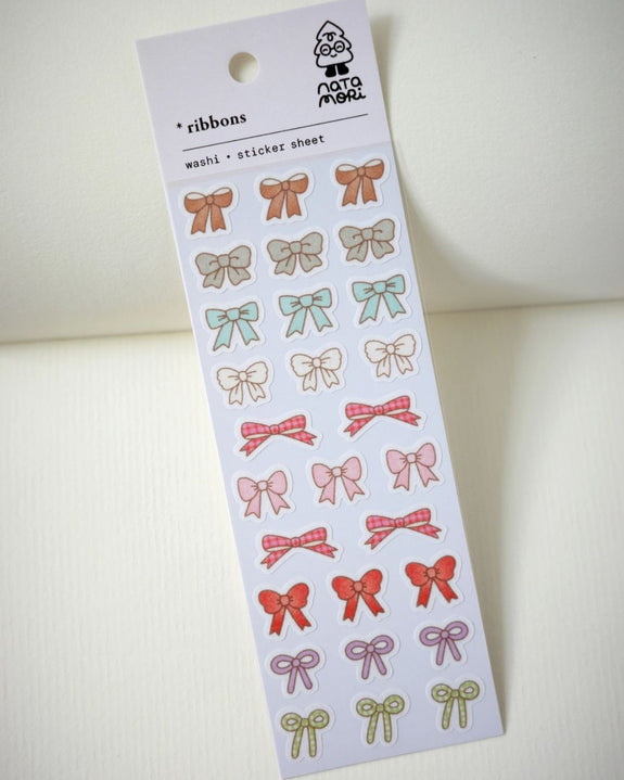 Natamori - Washi Sticker Sheet - Ribbons