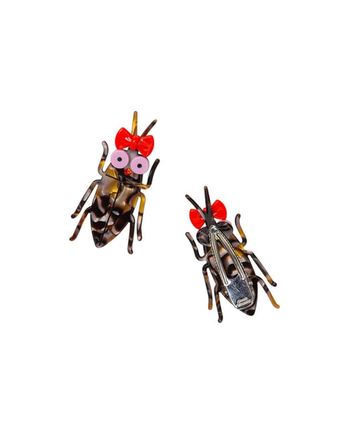 Gentle Thrills - Cockroach with Bow Hair Clip