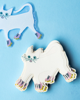 Bromstad Printing Co. - Clear Sticker - Rollerskate Cat