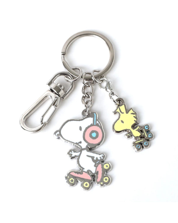 PINTRILL - Snoopy & Woodstock Roller Skating Keyclip