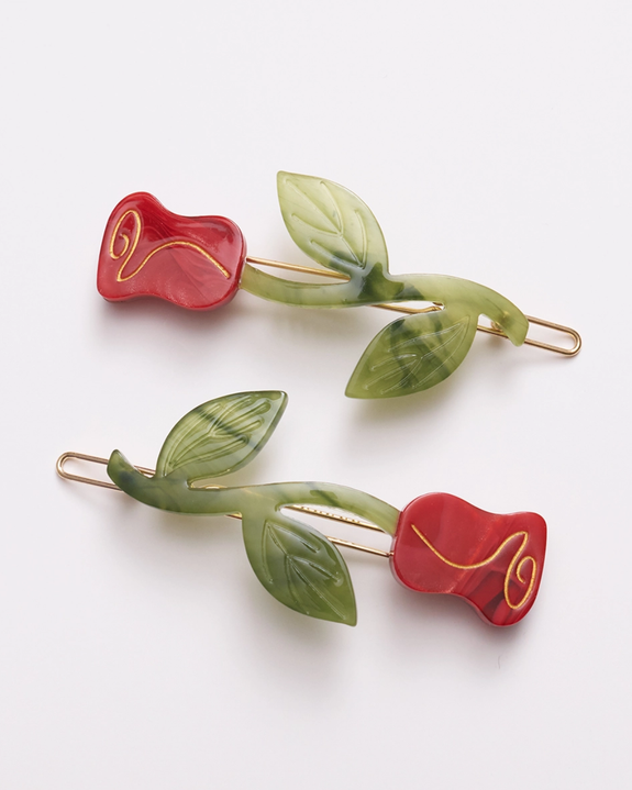 Winona Irene - Rose Barette Set