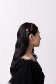 Winona Irene - Barrette Set - Red Rose