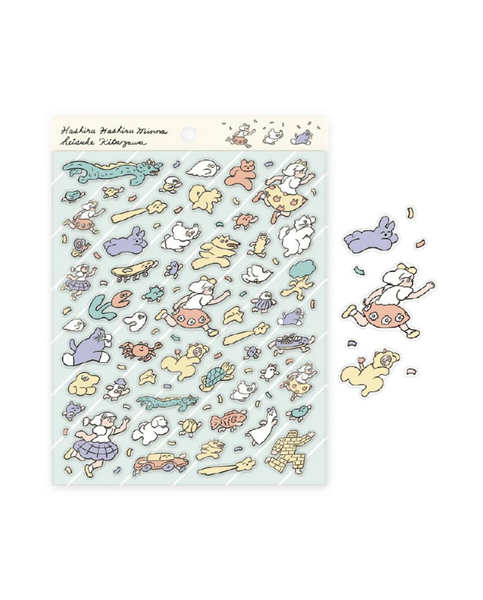 Cozyca - Heisuke Kitazawa Clear Stickers - Run!