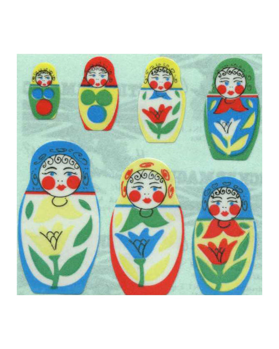 Stickermagic - Tear-off Stickers Square - Russian Dolls