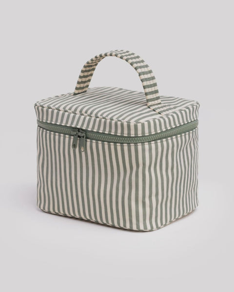 Baggu - Large Cosmetic Case - Sage Stripe