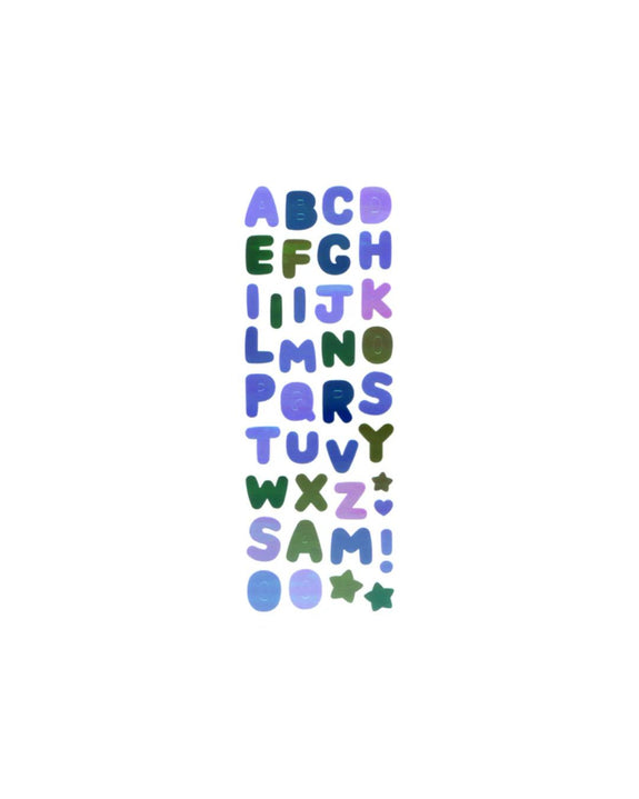 Sticker Fun - Aurora Stickers - Sun Sam's Alphabet Blue