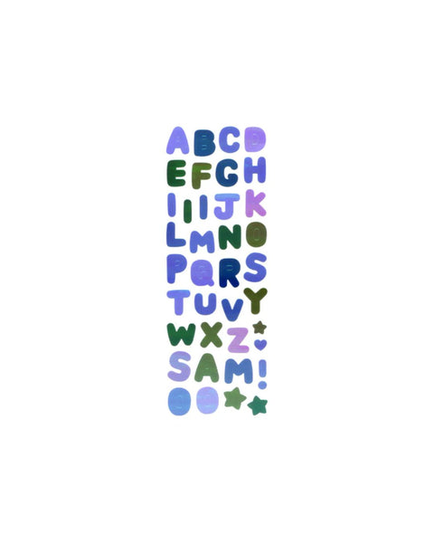 Sticker Fun - Aurora Stickers - Sun Sam's Alphabet Blue