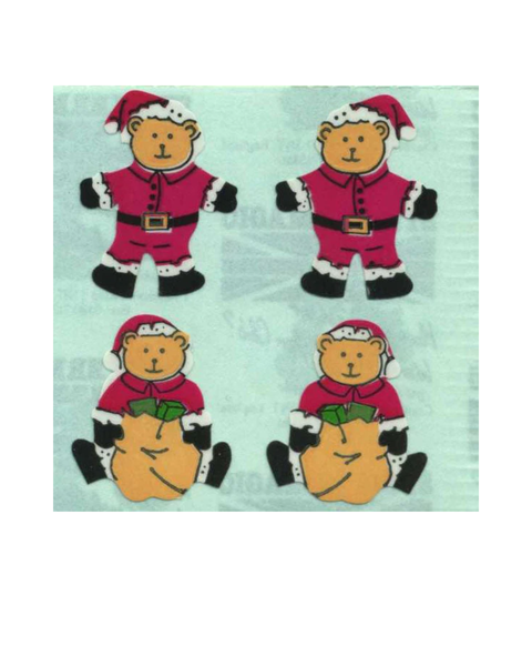 Stickermagic - Tear-off Stickers Square - Santa Bears