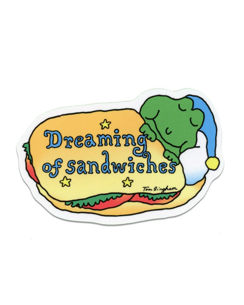 Tom Bingham - Dreaming of Sandwiches - Vinyl Sticker