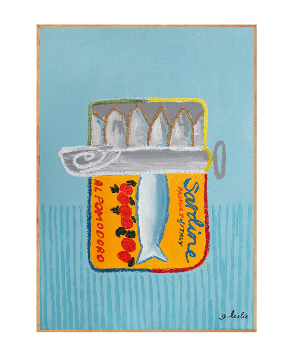 Food For Everyone - A3 Print - Tinned Sardines by Gemma Leslie