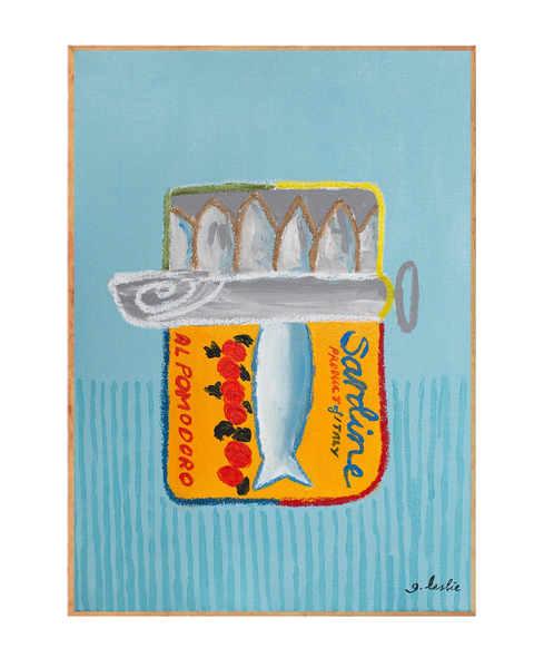 Food For Everyone - A3 Print - Tinned Sardines by Gemma Leslie
