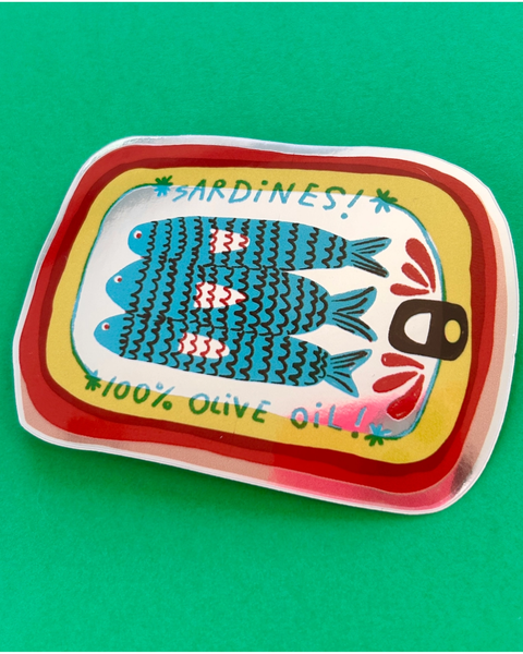 Alex Luciano - Sardine Tinned Fish - Mirror Sticker