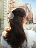 Solar Eclipse - Scallop Seashell Claw Clip - Baby Blue