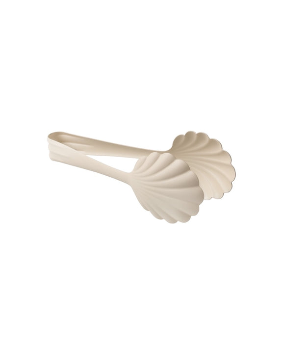 Roger Orfèvre - Scalloped Bakery Tongs - Matte White Vanilla