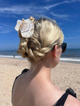 Solar Eclipse - Scallop Seashell Claw Clip - Golden Sand