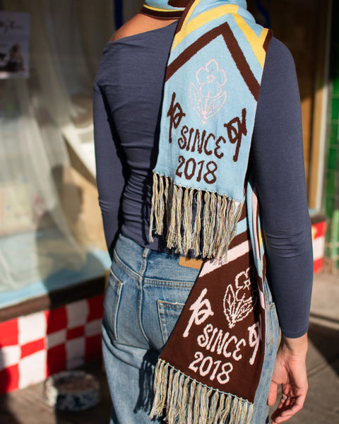 Pinky's Scarf - Blue/Brown