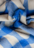 TBCo - Lambswool Oversized Scarf in Blue Check