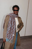 TBCo - Lambswool Oversized Scarf in Blue Checker