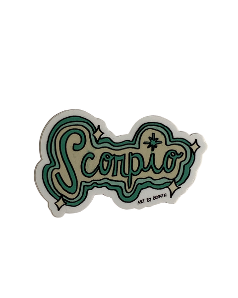 Vintage Inspired Zodiac Stickers - Scorpio