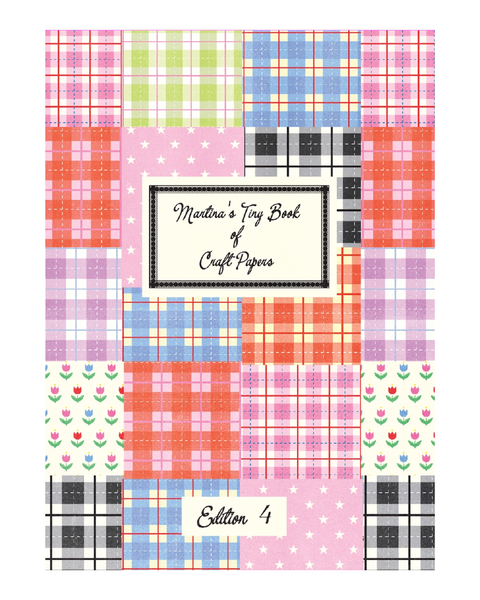 Martina's Tiny Store - Martina’s Tiny Book of Scrapbooking Papers (Edition 4: Plaid & Stars!)
