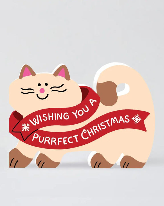 Wrap - Merry Christmas Cat Holiday Card