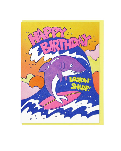 Lucky Horse Press - Lookin' Sharp Shark Birthday Card