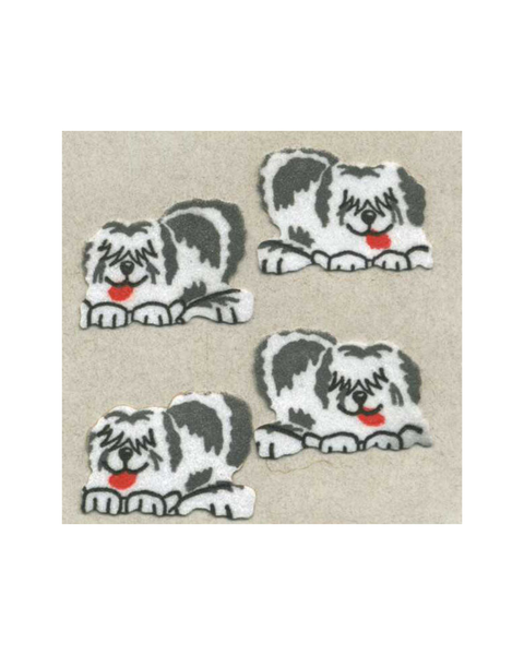 Stickermagic - Furry Tear-off Stickers - Sheepdogs