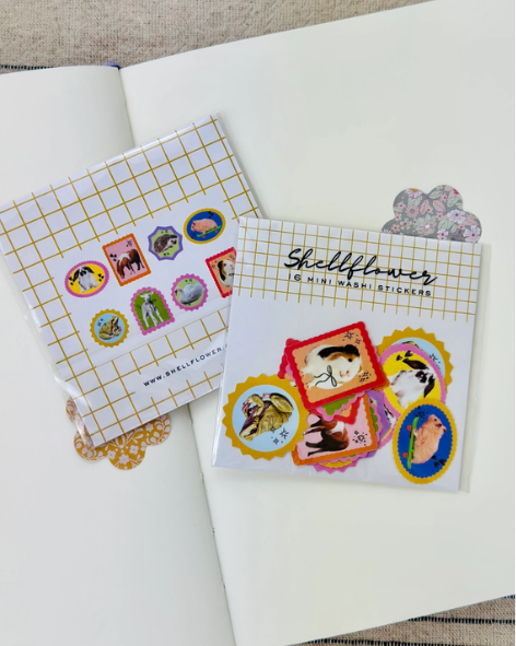 Shellflower - Animal Washi Flake Stickers