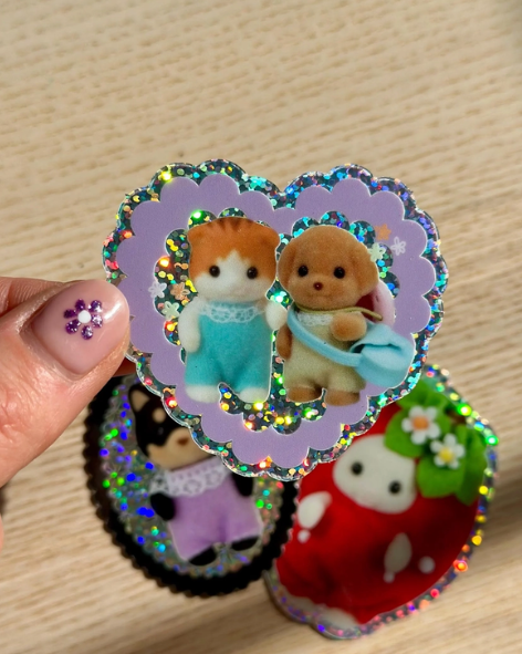 Shellflower - Best Friends Glitter Vinyl Sticker