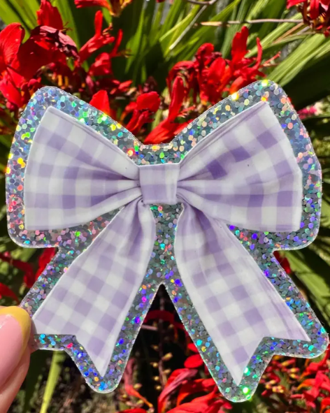 Shellflower - Bow Glitter Vinyl Sticker