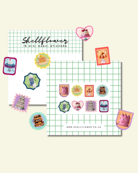 Shellflower - Food Washi Sticker Flakes