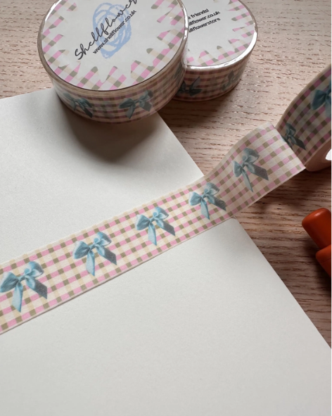 Shellflower - Gingham Bows Washi Tape